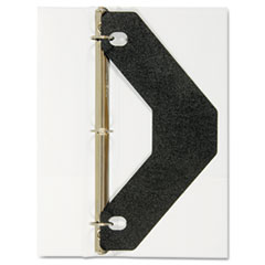 Triangle Shaped Sheet Lifter for Three-Ring Binder, Black,