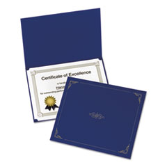 Certificate Holder, 11 1/4 x8 3/4, Dark Blue, 5/Pack -