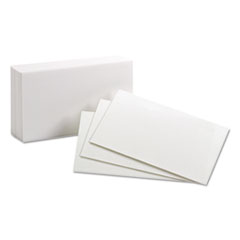 Unruled Index Cards, 3 x 5,
White, 100/Pack -
CARD,INDEX,PLAIN,3 X 5,WE