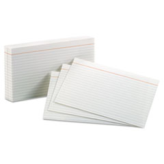 Ruled Index Cards, 5 x 8, White, 100/Pack -