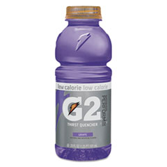 G2 Perform 02 Low-Calorie
Thirst Quencher, Grape, 20 oz
Bottle - C-20 OZ G2 GRAPE
WIDE MOUTH BOTTLES