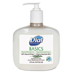 Basics Hypoallergenic Liquid
Soap, Rosemary &amp; Mint, 16 oz
Pump - C-DIAL BASICS LIQ HAND
SOAP PUMP 16OZ 12