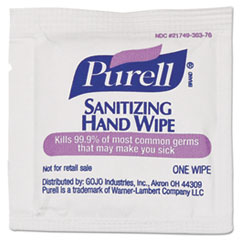 Sanitizing Hand Wipes, 5 x 7,
White, Individually Wrapped -
PURELL SANITIZING HANDWIPES
4000 CT BULK