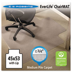Crystal Pane Ergonomic Chair
Mat for Medium Pile Carpet,
45 x 53, Clear -
CHAIRMAT,45X53,CRS,PN,CLR