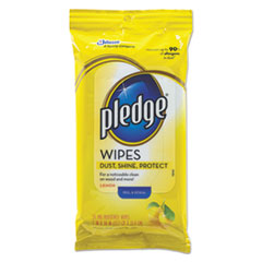 Lemon Scent Wet Wipes, Cloth,
7 x 10, White, 24/Pack -
C-PLEDGE WOOD CLNR WIPES24 CT
LEMON 12/CS