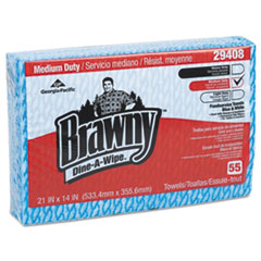 Brawny Dine-A-Wipe
Foodservice Towels, 14 x 21,
Blue/White, HYDROKNIT -
DINE-A-WIPE M-DTY FS BUSING
TWL HEF BLU/WHI 6/55