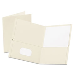 Twin-Pocket Portfolio,
Embossed Leather Grain Paper,
White -
PORTFOLIO,LTR,2PCKT,WHT