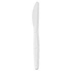 SmartStock Plastic Cutlery Refill, 6.3in, Knife, White,