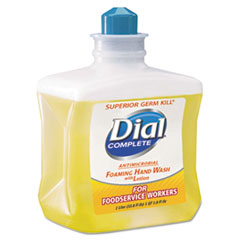 Antimicrobial Foaming Hand
Soap, For Foodservice,
Citrus, 1 Liter - DIAL
COMPLETE ANTIMICROBIAL FOAM
HAND 4/1 LITER