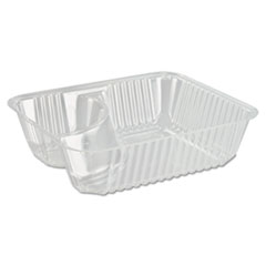 ClearPac Small Nacho Tray,
2-Compartments, Clear,
125/Bag - CLEARPAC NACHO PLAS
CNTNR SM 2COMP CLE 4/125