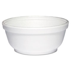 Foam Bowls, 8 Ounces, White, Round, 50/Pack - FOAM BWL 8OZ