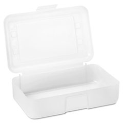 Gem Polypropylene Pencil Box
with Lid, Clear, 8 1/2 x 5
1/2 x 2 1/2 - BOX,PENCIL,CLR