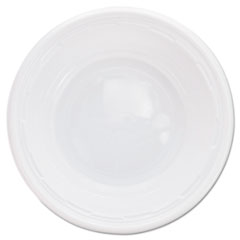 Plastic Bowls, 5-6 Ounces, White, Round, 125/Pack -