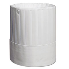 Pleated Chef&#39;s Hats, Paper, White, Adjustable, 9&quot; Tall -