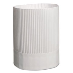 Stirling Fluted Chef&#39;s Hats, Paper, White, Adjustable, 9&quot;