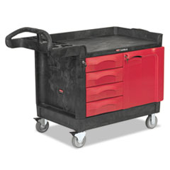 TradeMaster Cart, 750-lb Cap., 1 Shelf, 26 1/4w x 49d