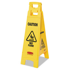 Caution Wet Floor Floor Sign,
4-Sided, Plastic, 12 x 16 x
38, Yellow - 37&quot; &quot;WET FLOOR&quot;
4 SIDED FLOOR SIGN