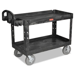 Heavy-Duty Utility Cart,
750-lb Cap., 2 Shelves, 25
1/4 x 54 x 39 1/4, Black -
C-H-DTY UTILITY CRT LIP SHLF
2SHF BLA 1