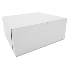 Tuck-Top Bakery Boxes,
Paperboard, White, 12 x 12 x
5 - BKRY BX 12X12X5 WHI 100