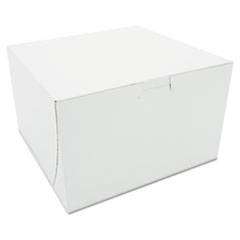 Tuck-Top Bakery Boxes,
Paperboard, White, 8 x 8 x 5
- BKRY BX 8X8X5 LOCK CNR WHI
100/CS