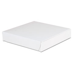 Lock-Corner Pizza Boxes, 8w x 8d x 1 1/2h, White - BOX