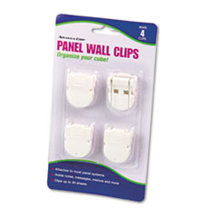 Panel Wall Clips for Fabric Panels, Standard Size, White,