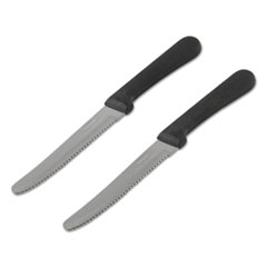Steak Knife, Stainless Steel, Black Handle, 9&quot; - STEAK
