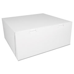 Tuck-Top Bakery Boxes, 14w x
14d x 6h, White, Paperboard -
C-BAKERY BOX 14x14x6 WHITE
