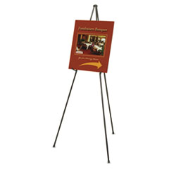 Heavy-Duty Adjustable Instant
Easel Stand, 25&quot; to 63&quot; High,
Steel, Black -
EASEL,HVYDTY,FOLDING,BK