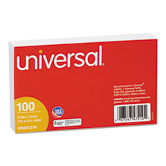 Ruled Index Cards, 3 x 5, White, 100/Pack -
