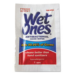 Antibacterial Moist
Towelettes, 5 x 7-1/2, White,
1-Ply - WET ONES
ANTIBACTERIALWIPES SINGLES
10/24CT
