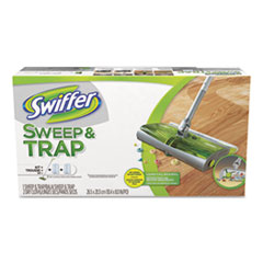 Sweep &amp; Trap System, 10&quot; x 8&quot;
Head, 46&quot; Handle,
Green/Silver - SWIFFER
UPRIGHT-PLAS BROOM 2/1CT
SWEEPNTRAP STAR