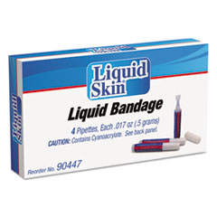 Liquid Bandage, 0.017 oz Pipette, 4/Box -