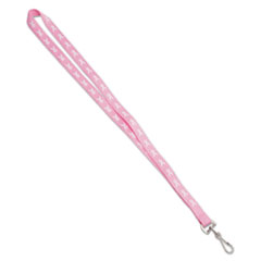 Breast Cancer Awareness Lanyard, J-Hook Style, 36&quot;