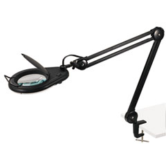 Magnifier Clamp On Desk Lamp, 33 1/4&quot;, Black -
