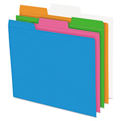 Glow Poly File Folders, 1/3
Cut Top Tab, Letter, Assorted
Colors, 12/Pack -
FOLDER,FILE,GLOW,POLY,AST