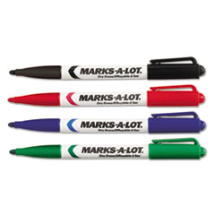 Pen Style Dry Erase Markers,
Bullet Tip, Assorted, 4/Set -
MARKER,DRYERSE,FN,4ST,AST