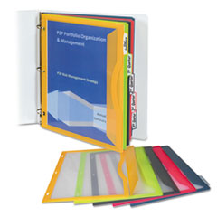 Binder Pocket With Write-On Index Tabs, 8-1/2 x 11,