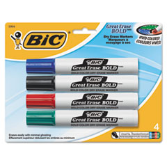 Great Erase Bold Dry Erase Markers, Chisel Tip,