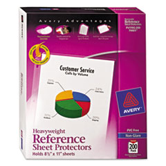 Top-Load Poly Sheet
Protectors, Super Heavy,
Letter, Nonglare, 200/Box -
PROTECTOR,HVY,NGL