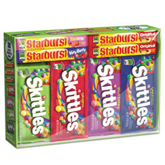 Skittles &amp; Starburst Candy
Variety Pack, Assorted,
30/Box -
CANDY,SKITTLES-STARBURST