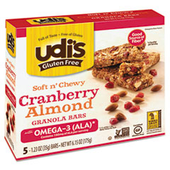 Gluten Free Granola Bars,
Cranberry Almond Omega, 1.23
oz Bar - FOOD,GF,CRAN ALMOND
BARS