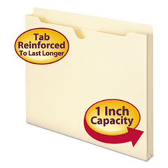 Double-Ply Top File Jackets, One Inch Expansion, Letter,