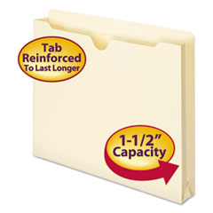 Double-Ply File Jacket, 1 1/2
Inch Expansion, Letter, 11
Point Manila, 50/Box -
JACKET,FILE,LTR,STR,1.5&quot;