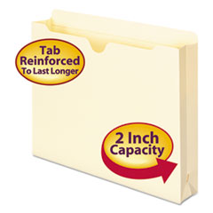 Double-Ply Top File Jackets,
Two Inch Expansion, Letter,
11 Point Manila, 50/Box -
JACKET,FILE,LTR,STR,2&quot;EXP