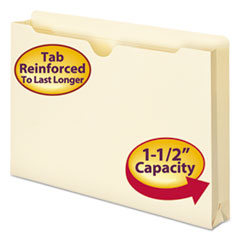 File Jackets, 2-Ply Top, 1 1/2&quot; Accordion Expansion,