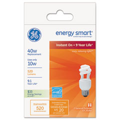 Energy Smart Compact
Fluorescent Spiral Light
Bulb, 10 Watts, Soft White -
C-FLUOR LT BULB 10W SPIRAL
SFT WHI 2/PK