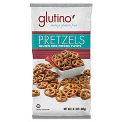 Gluten Free Pretzels, 14.1 oz
Bag - FOOD,GLUTIN
FREE,PRETZELS