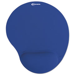Mouse Pad w/Gel Wrist Pad,
Nonskid Base, 10-3/8 x 8-7/8,
Blue - PAD,MOUSE,GEL WCLOTH,BE