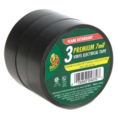 Pro Electrical Tape, 3/4&quot; x
50 ft, 1&quot; Core, Black -
C-DUCK BRAND ELECTRICAL TAPE
.75INX50FT BLA 3PK